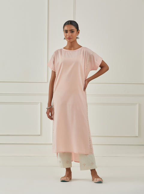 PINK KAFTAN KURTA SET OF 2