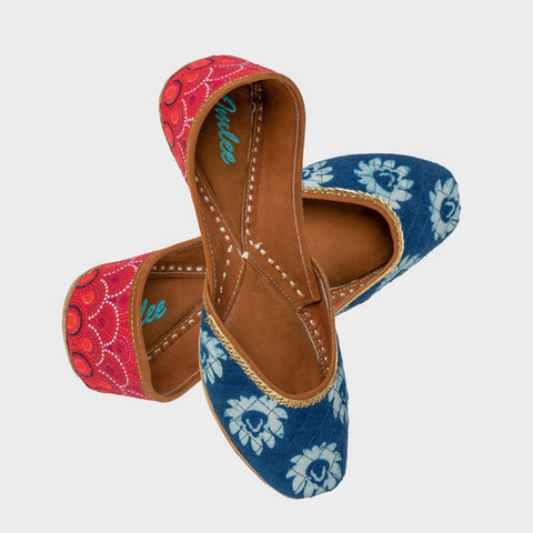 indigo print casual jutti for girls