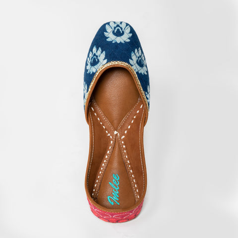 indigo print casual jutti for girls
