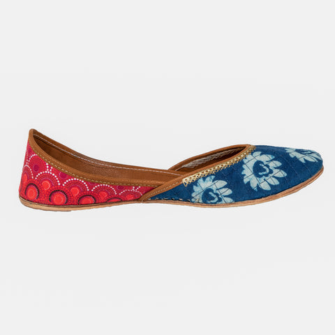 indigo print casual jutti for girls