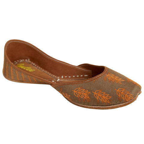 casual earth colour jutti for women