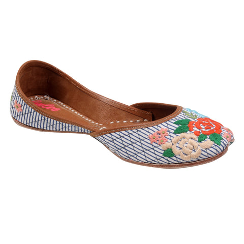 floral embroidery shoes for girls