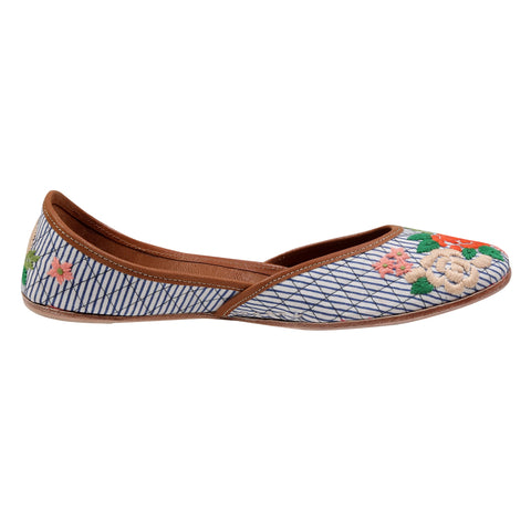 floral embroidery shoes for girls