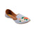 floral jaal leather mojari with sole cushioning.