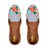 floral jaal leather mojari with sole cushioning.
