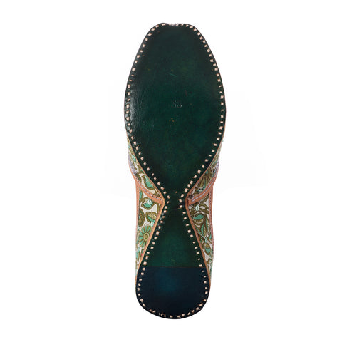GREEN JAAL WITH SEQUIN