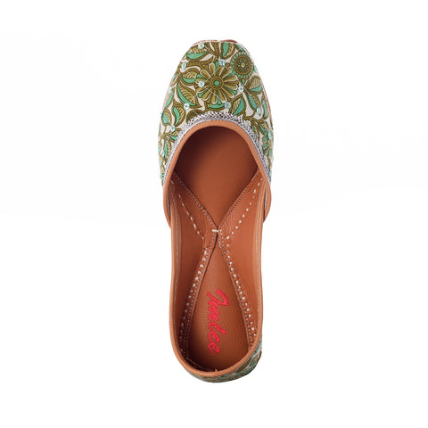 GREEN JAAL WITH SEQUIN