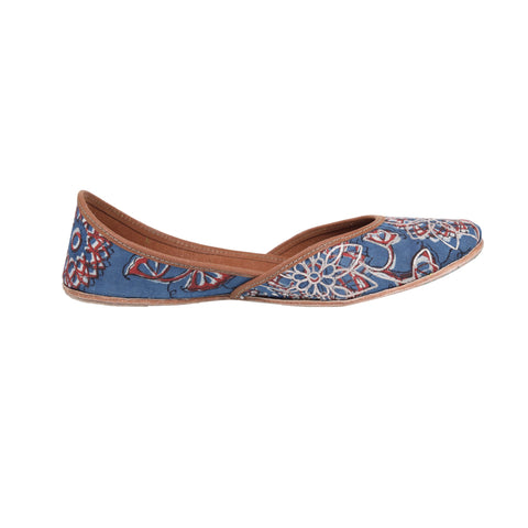 INDIGO BLADES - INDIGO WITH PITTAN FLOWERS JUTTI