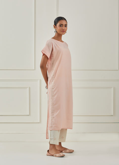 PINK KAFTAN KURTA SET OF 2