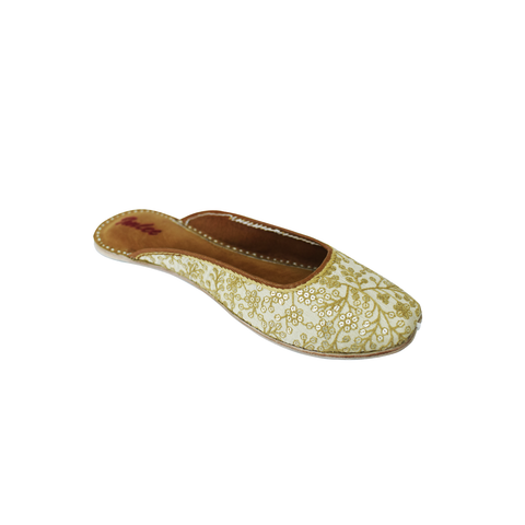 pretty sequins slip on mojari for semi formal occasion