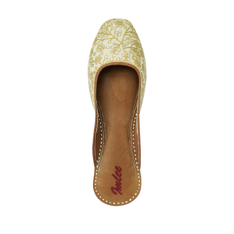 pretty sequins slip on mojari for semi formal occasion