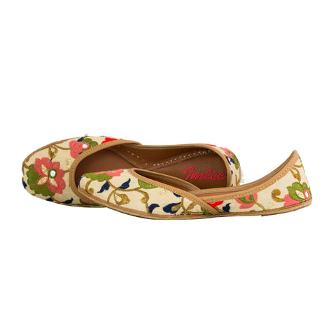 floral embroidery shoes for girls