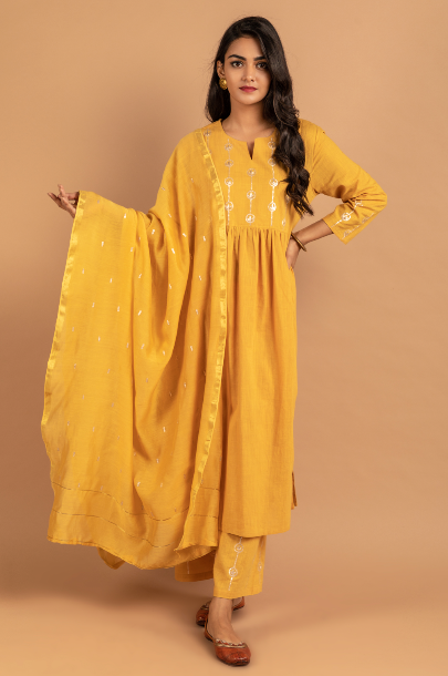 Haldi Yellow Full Jaal Dupatta