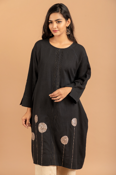 Black Anti-Fit Dress (Kurta).